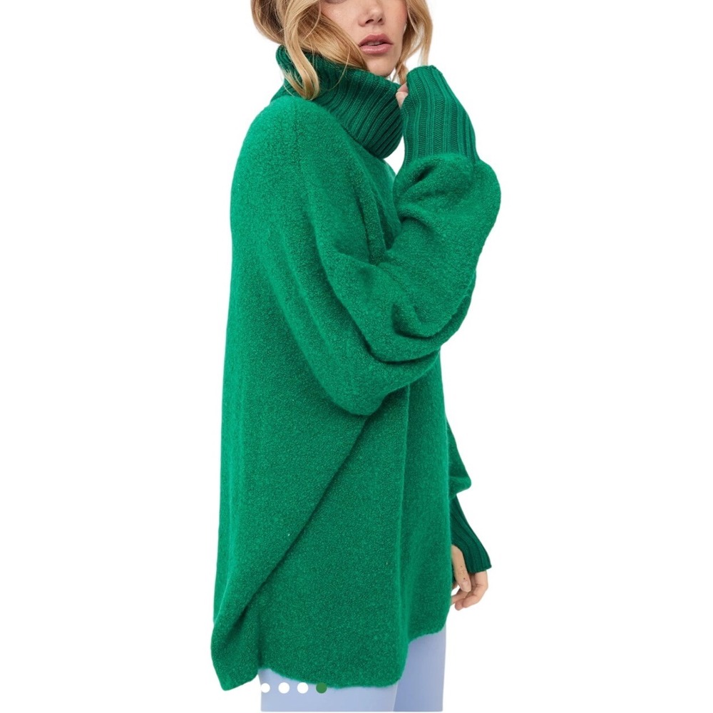 OFFLINE By Aerie Chillside Turtleneck Sweater Size Sm Green Good Thumbhole